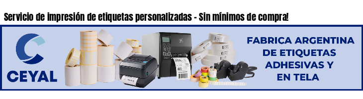 Servicio de impresión de etiquetas personalizadas - Sin mínimos de compra!