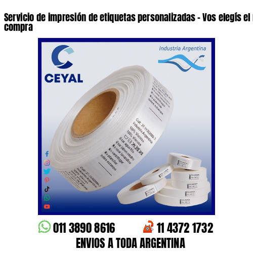 Servicio de impresión de etiquetas personalizadas – Vos elegís el mínimo de compra