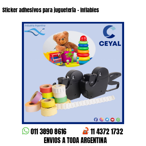 Sticker adhesivos para juguetería – Inflables