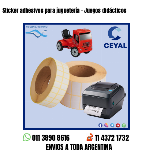 Sticker adhesivos para juguetería – Juegos didácticos
