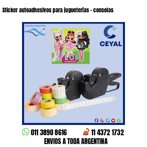 Sticker autoadhesivos para jugueterías – consolas
