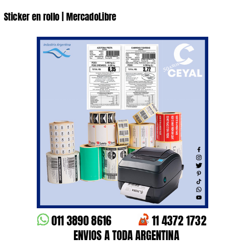 Sticker en rollo | MercadoLibre