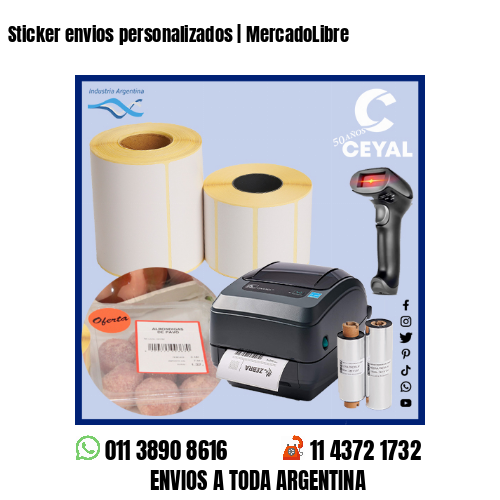 Sticker envios personalizados | MercadoLibre
