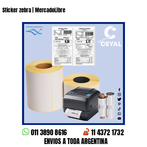 Sticker zebra | MercadoLibre