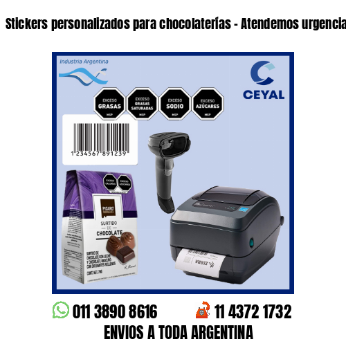 Stickers personalizados para chocolaterías – Atendemos urgencias!