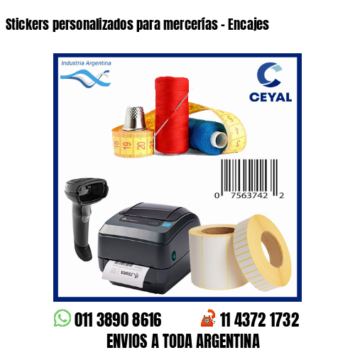 Stickers personalizados para mercerías – Encajes