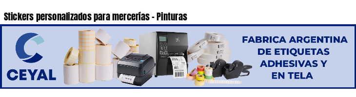 Stickers personalizados para mercerías - Pinturas 
