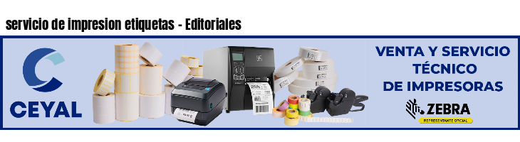 servicio de impresion etiquetas - Editoriales