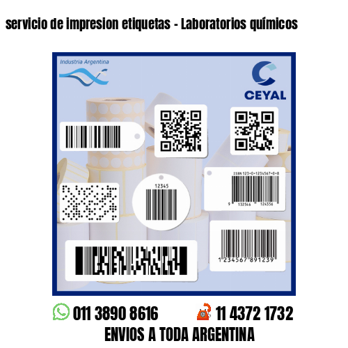 servicio de impresion etiquetas - Laboratorios químicos