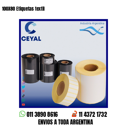 100X80 Etiquetas textil