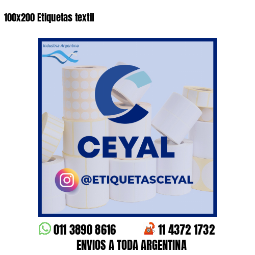 100x200 Etiquetas textil