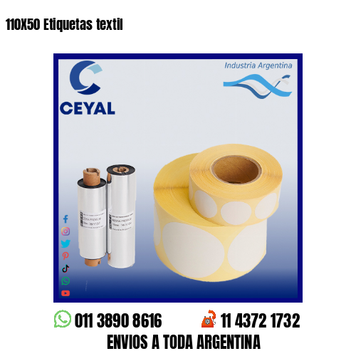 110X50 Etiquetas textil