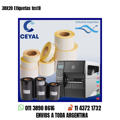 38X20 Etiquetas textil