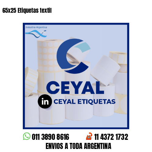 65x25 Etiquetas textil