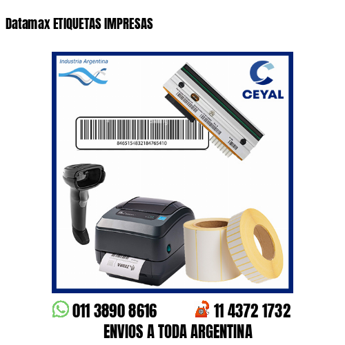 Datamax ETIQUETAS IMPRESAS