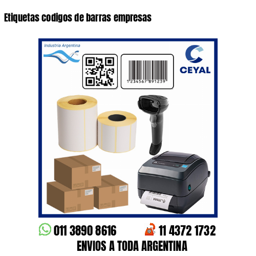 Etiquetas codigos de barras empresas