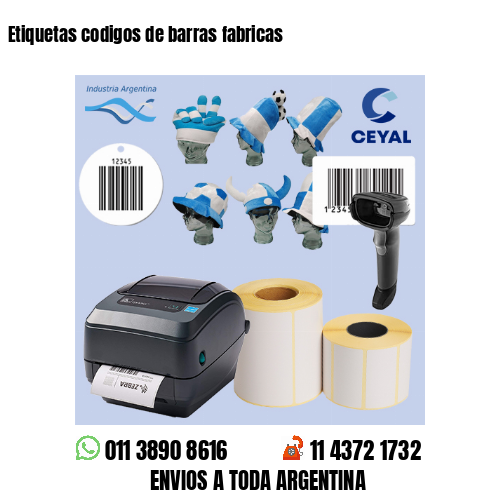 Etiquetas codigos de barras fabricas