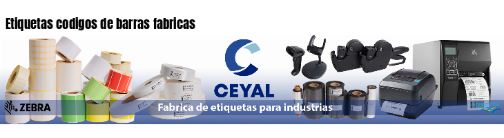 Etiquetas codigos de barras fabricas