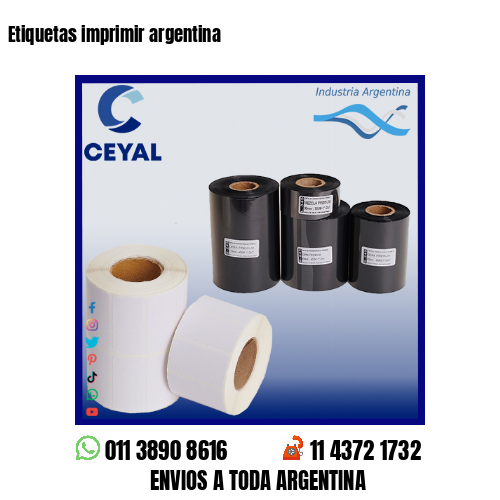 Etiquetas imprimir argentina