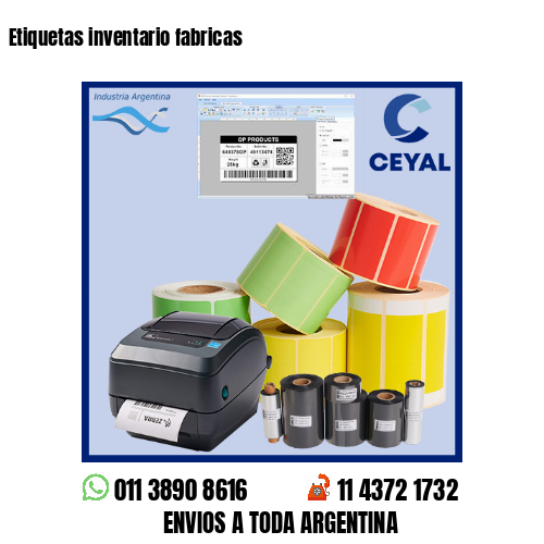 Etiquetas inventario fabricas