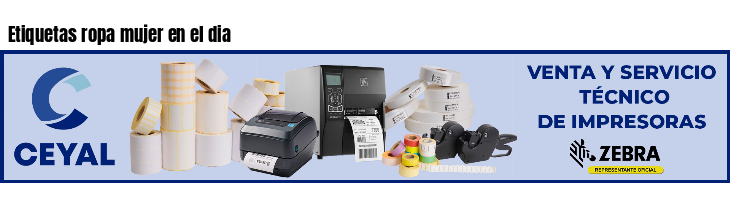 Etiquetas ropa mujer en el dia