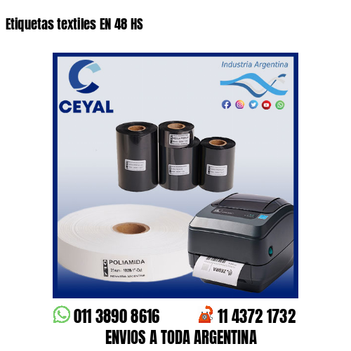 Etiquetas textiles EN 48 HS