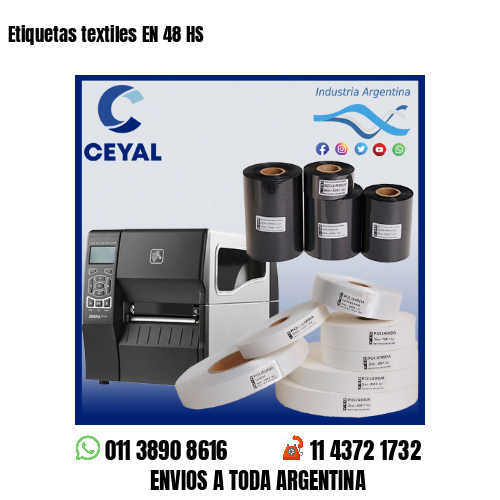 Etiquetas textiles EN 48 HS