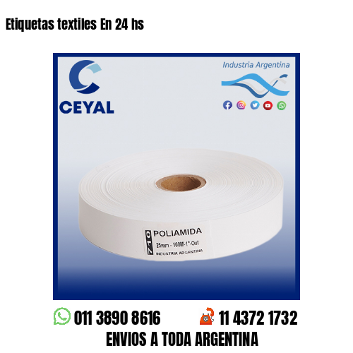 Etiquetas textiles En 24 hs