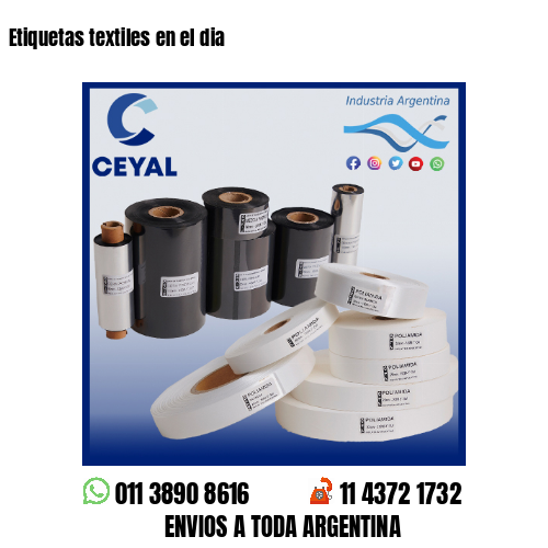 Etiquetas textiles en el dia
