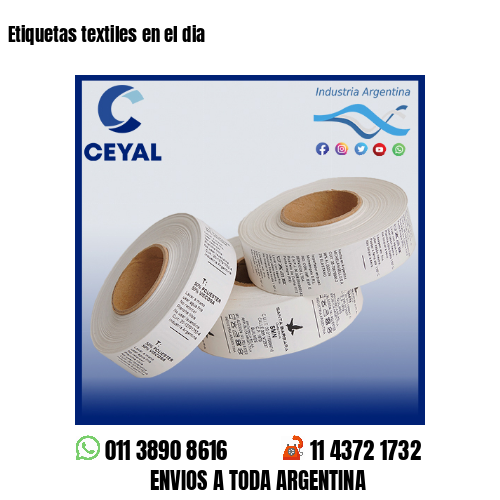 Etiquetas textiles en el dia
