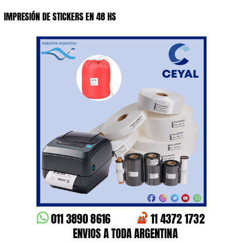 IMPRESIÓN DE STICKERS EN 48 HS