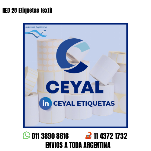 RED 28 Etiquetas textil
