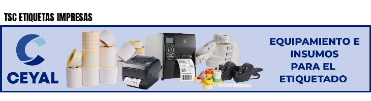 TSC ETIQUETAS IMPRESAS