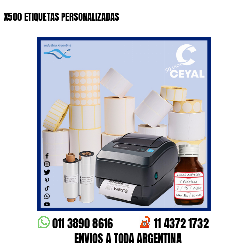 X500 ETIQUETAS PERSONALIZADAS