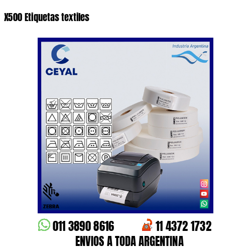 X500 Etiquetas textiles