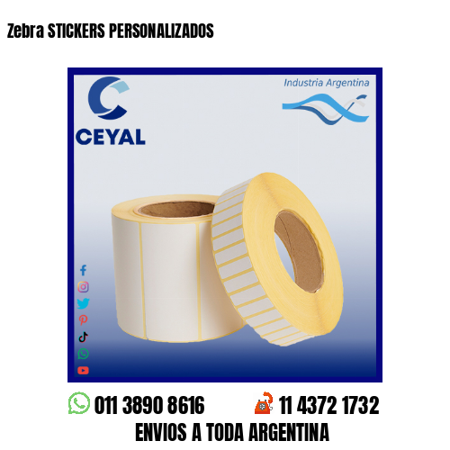 Zebra STICKERS PERSONALIZADOS