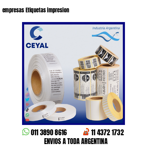 empresas Etiquetas impresion