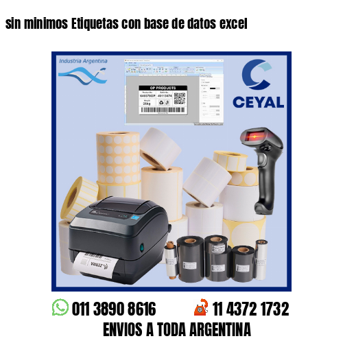 sin minimos Etiquetas con base de datos excel