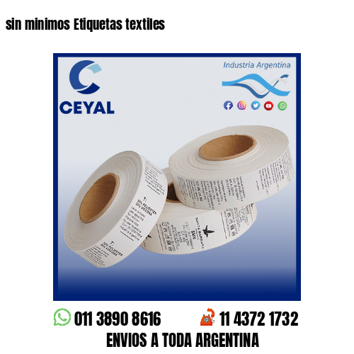 sin minimos Etiquetas textiles