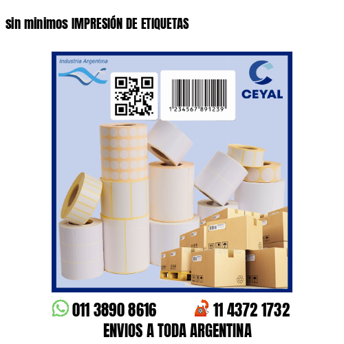 sin minimos IMPRESIÓN DE ETIQUETAS