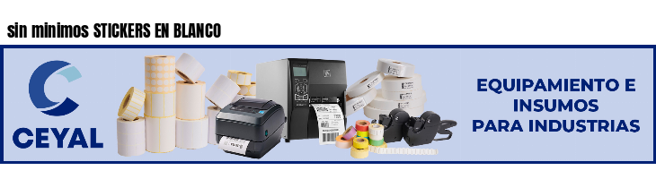 sin minimos STICKERS EN BLANCO