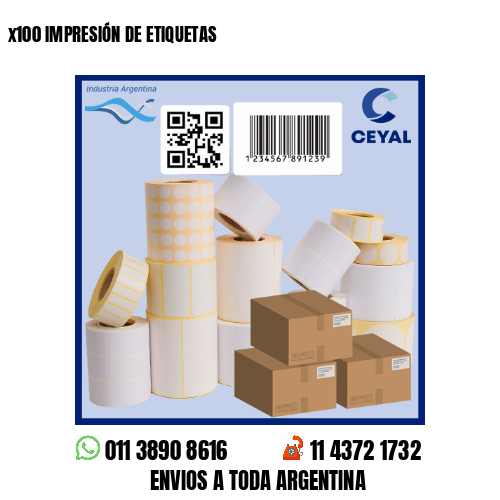 x100 IMPRESIÓN DE ETIQUETAS
