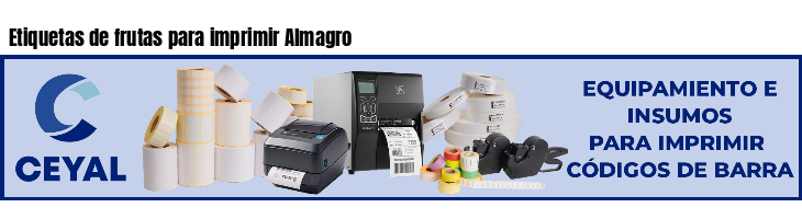 Etiquetas de frutas para imprimir Almagro