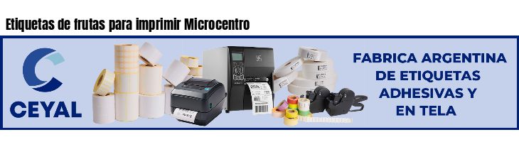 Etiquetas de frutas para imprimir Microcentro