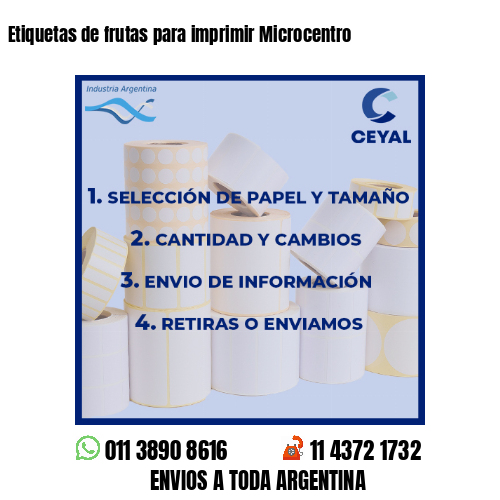 Etiquetas de frutas para imprimir Microcentro
