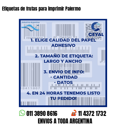 Etiquetas de frutas para imprimir Palermo
