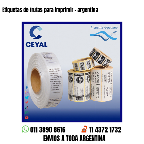 Etiquetas de frutas para imprimir – argentina