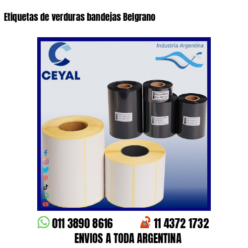 Etiquetas de verduras bandejas Belgrano