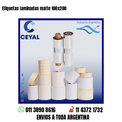 Etiquetas laminadas matte 100×200