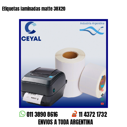 Etiquetas laminadas matte 38X20